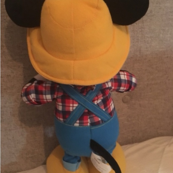 Disney Mickey Mouse Plush Toy in Blue Overalls - Picture 3 of 4